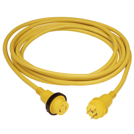 Marinco 30A 25 Molded Cordset  125V  Yellow 199117