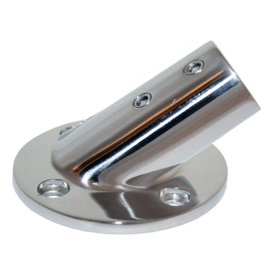 Whitecap 1 OD 30 Degree Round Base SS Rail Fitting 6177C