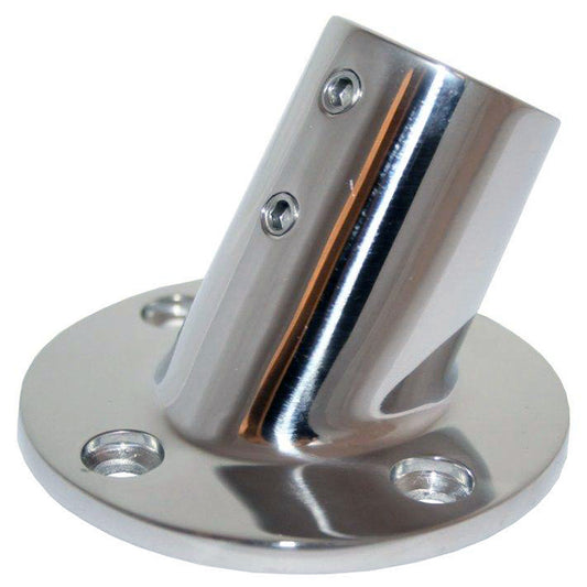 Whitecap  OD 60 Degree Round Base SS Rail Fitting 6040C
