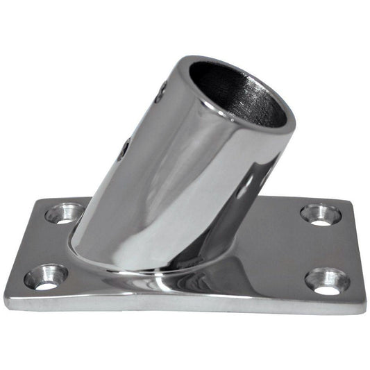 Whitecap  OD 60 Degree Rectangle Base SS Rail Fitting 6042C