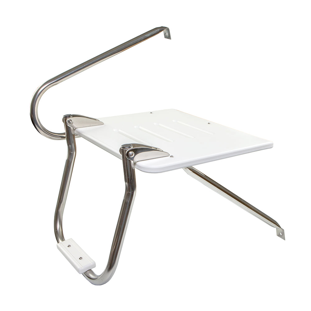 Whitecap White Poly Swim Platform wLadder fOutboard Motors 67902