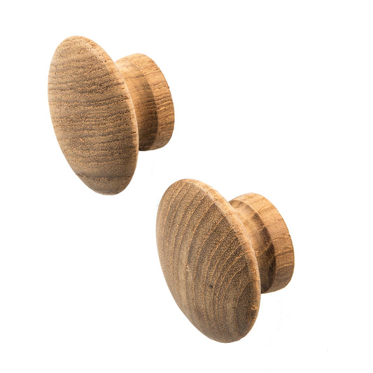 Whitecap Teak Round Drawer Knob  2  2 Pack 60120A