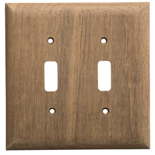 Whitecap Teak 2Toggle SwitchReceptacle Cover Plate 60176