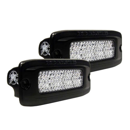 RIGID Industries SRQ PRO Back Light Kit  Flush Mount Diffused  Pair  Black 980033