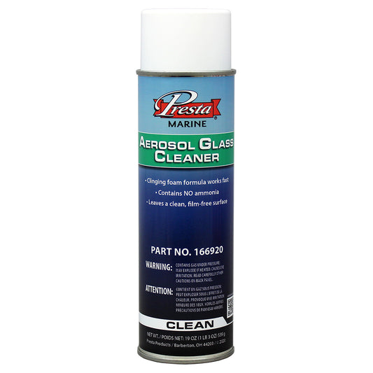 Presta Marine Ammonia Free Aerosol Glass Cleaner  19oz 166920