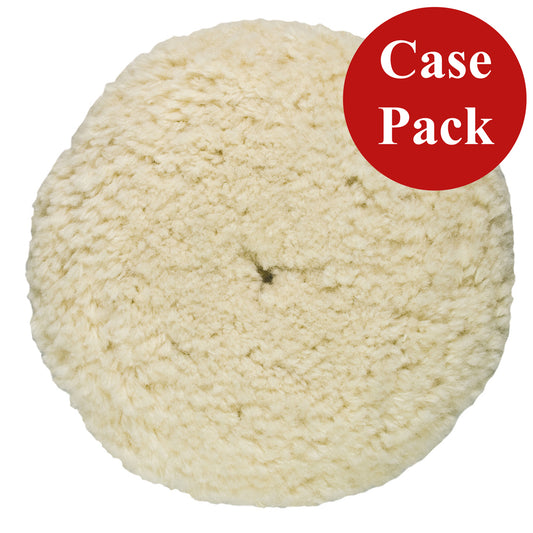 Presta Rotary Wool Buffing Pad  White Heavy Cut  Case of 12 810176CASE