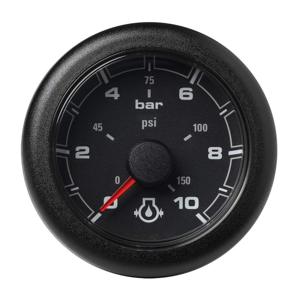 Veratron 52MM 2116 OceanLink Engine Oil Pressure Gauge 10 Bar150 PSI  Black Dial  Bezel A2C1066000001