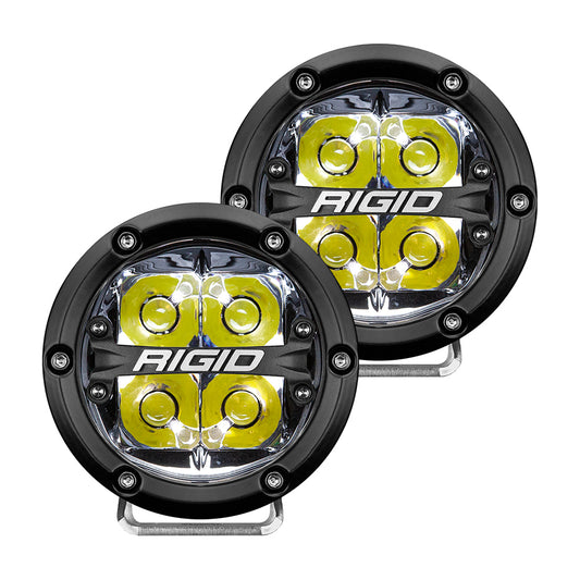RIGID Industries 360Series 4 LED OffRoad Spot Beam wWhite Backlight  Black Housing 36113