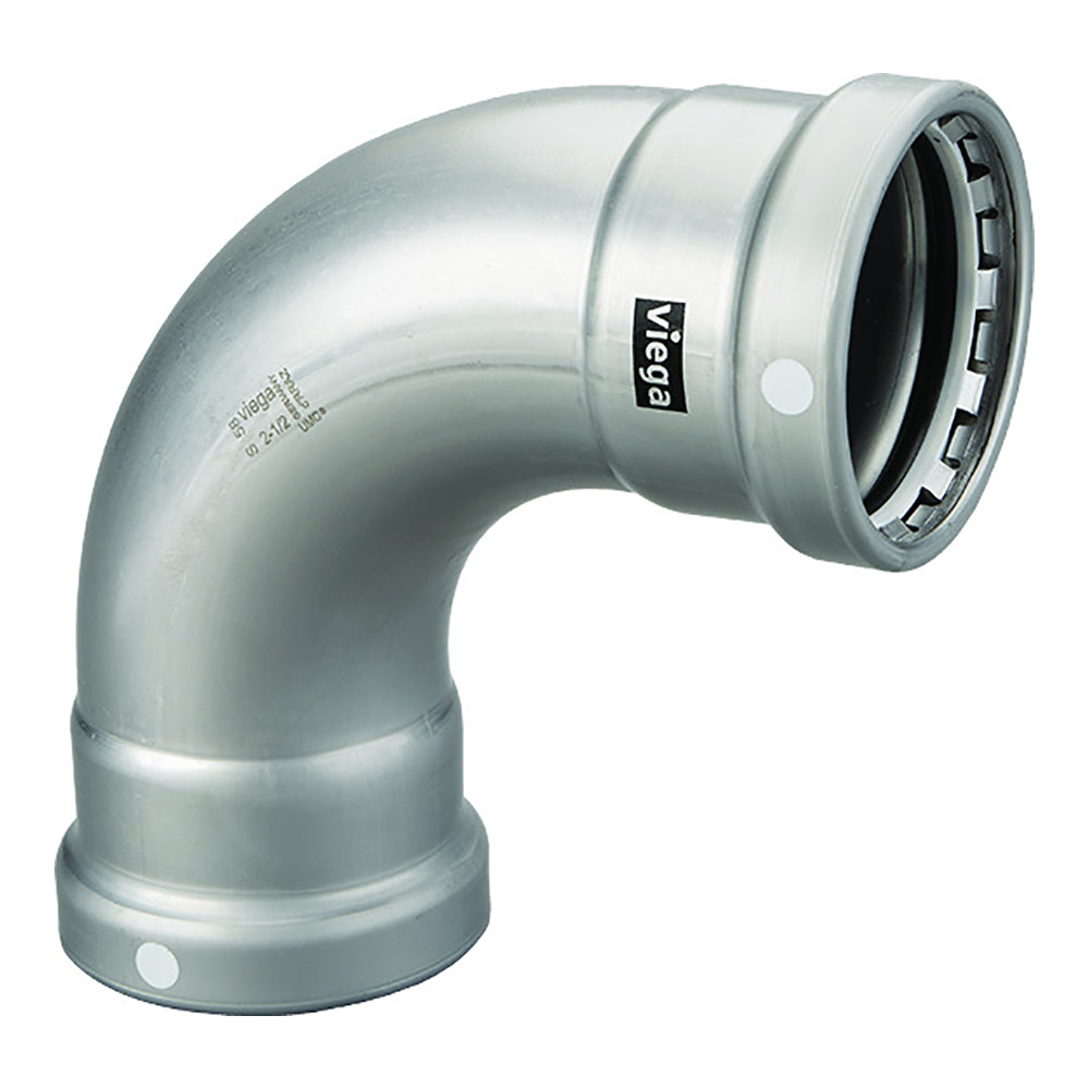 Viega MegaPress 3 90 Carbon Steel Elbow wFKM  Double Press Connection  Smart Connect Technology 26505