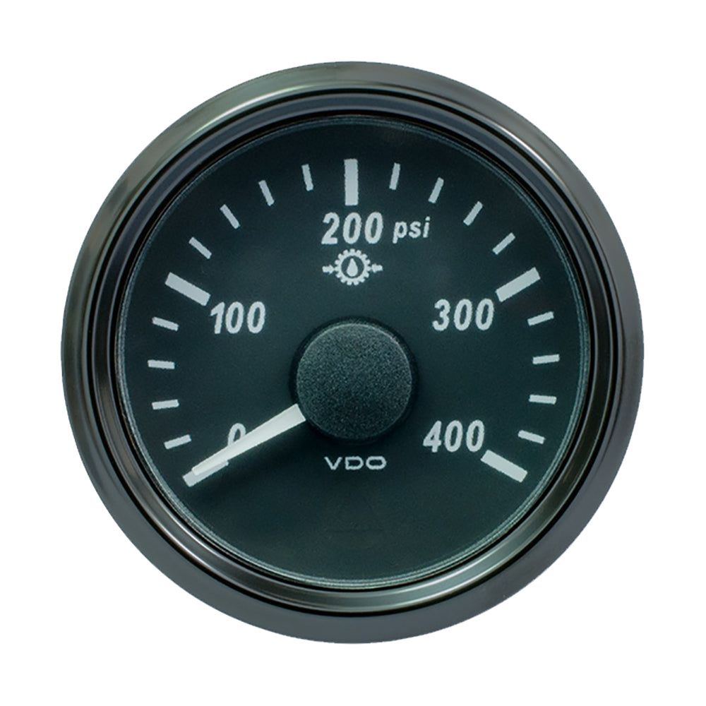 VDO SingleViu 52mm 2116 Oil Pressure Gauge  400 PSI  0180 Ohm A2C3833500030