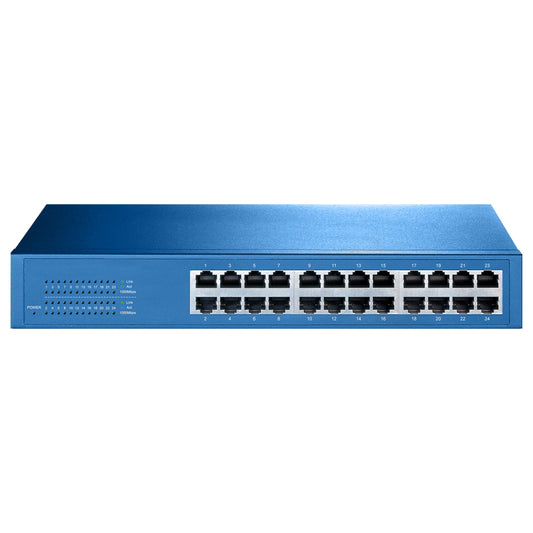 Aigean 24Port Network Switch  Desk or Rack Mountable  100240VAC  5060Hz NS24