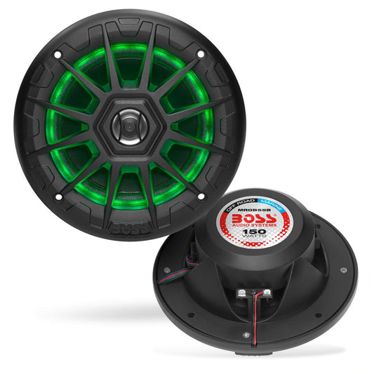 Boss Audio MRGB55B 525 Marine Speakers wRGB Lighting  Black MRGB55B