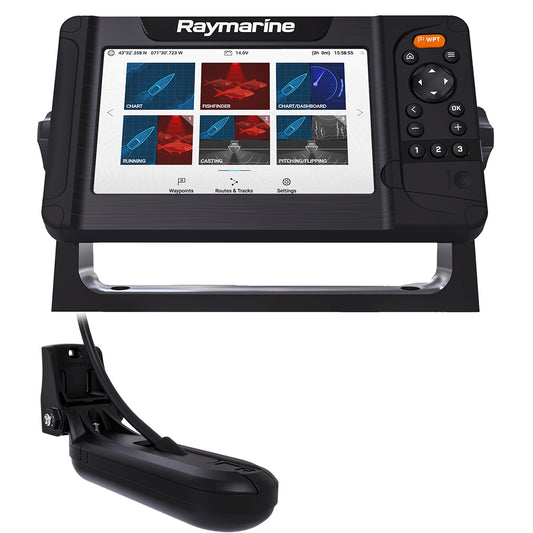 Raymarine Element 7 HV Combo wHV100 Transom Mount Transducer  Lighthouse North America Chart E7053205102