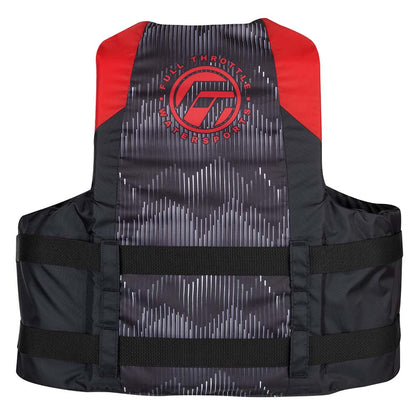 Full Throttle Adult Nylon Life Jacket  4XL7XL  RedBlack 11220010011022
