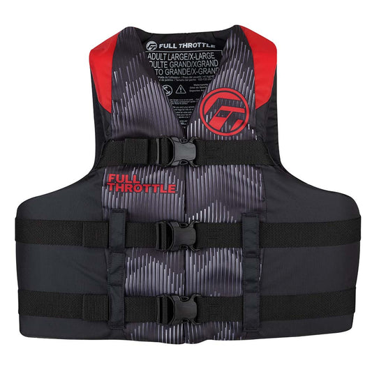 Full Throttle Adult Nylon Life Jacket  4XL7XL  RedBlack 11220010011022