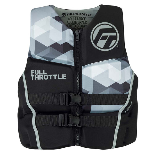 Full Throttle Mens RapidDry FlexBack Life Jacket  2XL  BlackGrey 14250070106022