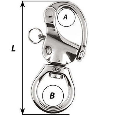Wichard HR Snap Shackle  Large Bail  Length 140mm 02377