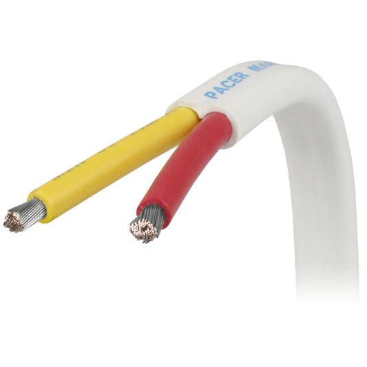 Pacer 62 AWG Safety Duplex Cable  Flat Cable  RedYellow  100 W62RYW100