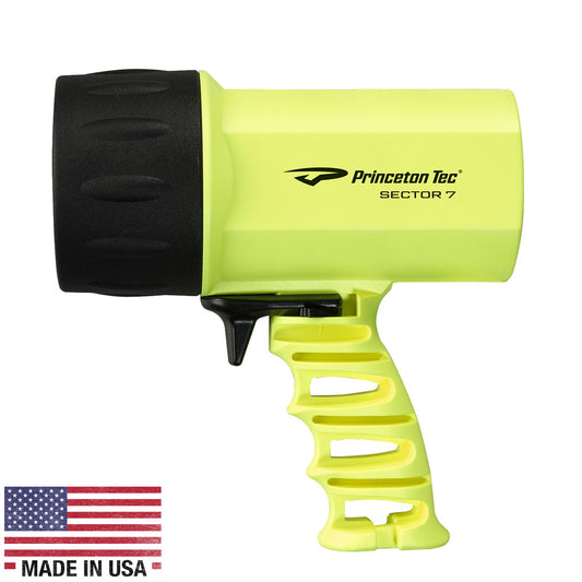 Princeton Tec Sector 7 LED Spotlight  Neon Yellow S722NY