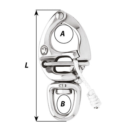 Wichard HR Quick Release Snap Shackle With Swivel Eye 110mm Length 42164 02676