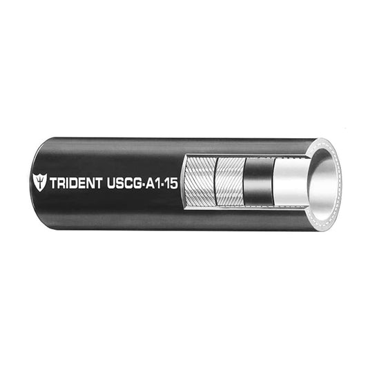 Trident Marine 38 x 50 Boxed Low Permeation Type A115 Fuel Line Hose  Black 3650386