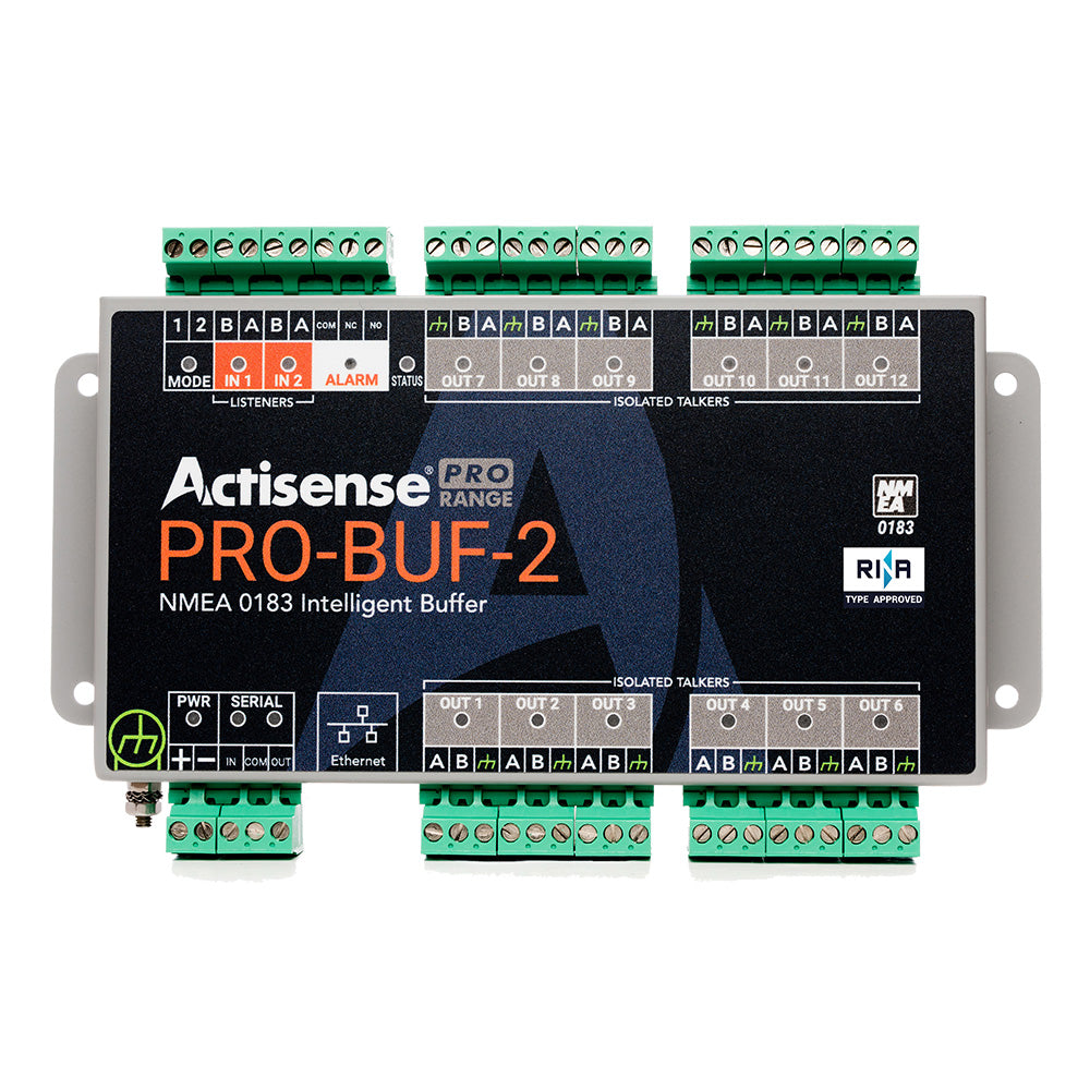 Actisense Pro NMEA 0183 Buffer  2 OPTO Inputs 12 ISODrive Outputs Serial Port Ethernet Port Pluggable Screw Terminal